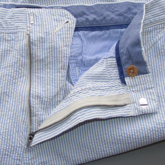 J. Crew Shorts, 34, Blue Seersucker, Club, Cotton, Bermuda - Picture 7 of 11